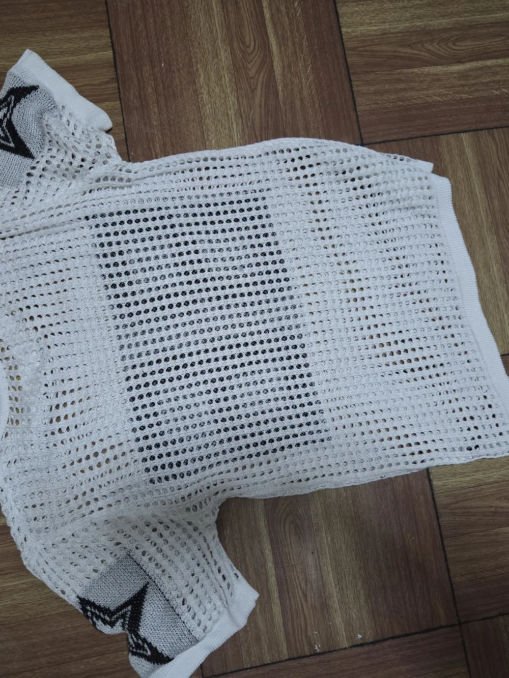 White Knit Jersey Top - Picture 2 of 2